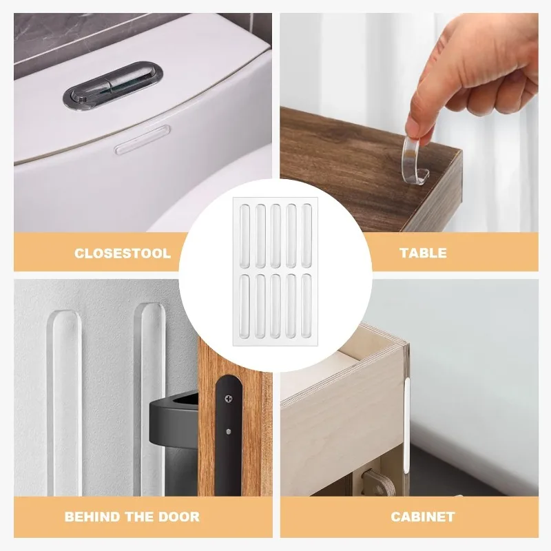 سيليكون خزانة مصدات الباب شرائط شفافة ذاتية اللصق عازلة منصات درج الباب وقف الوفير منصات الأثاث وسادة واقية