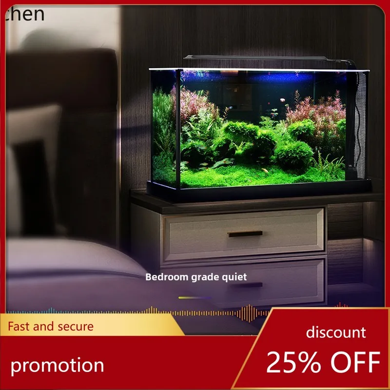 

HXL smart home fish tank landscaping small desktop ecological tank viewing aquarium home accessories