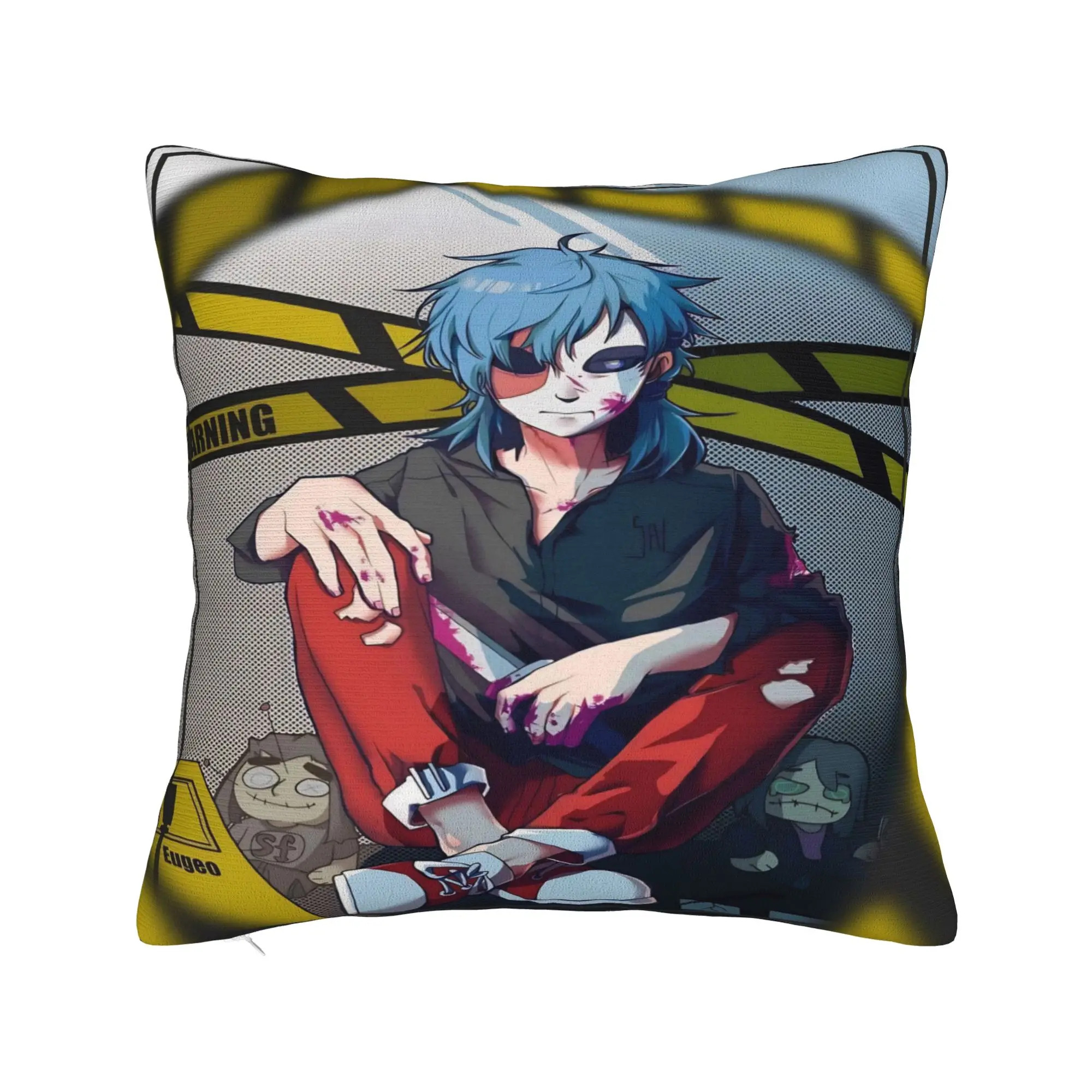  Sally Face Sal Fisher Indie Pillowcase Merchandise Printed Cushion Cover  Pillow Covers Home Decorations Square Multiple Sizes