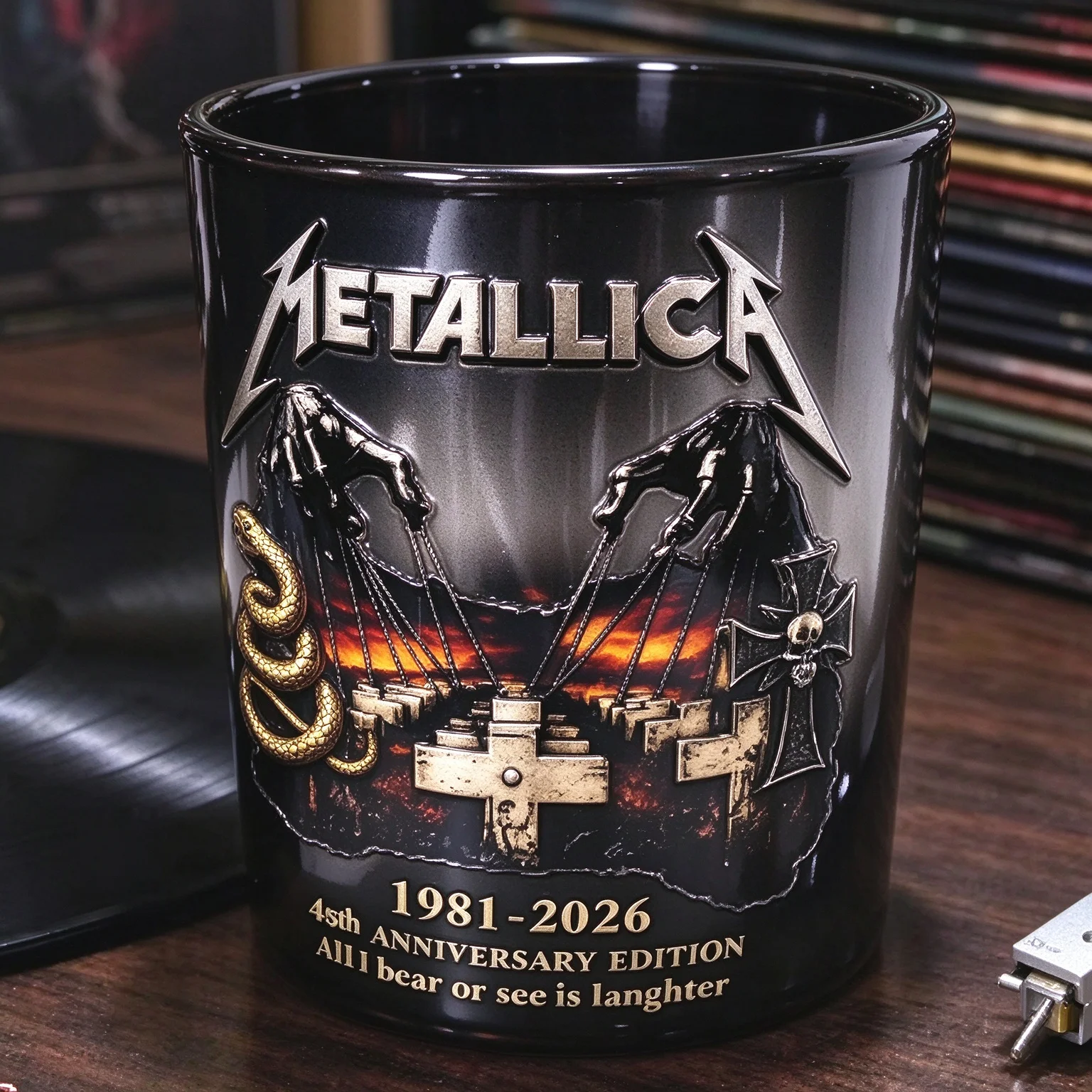 3D Embossed Vintage Punk Rock Music Fan Gift Mug Heavy Metal Band Collectors Vintage Style Embossed Cup