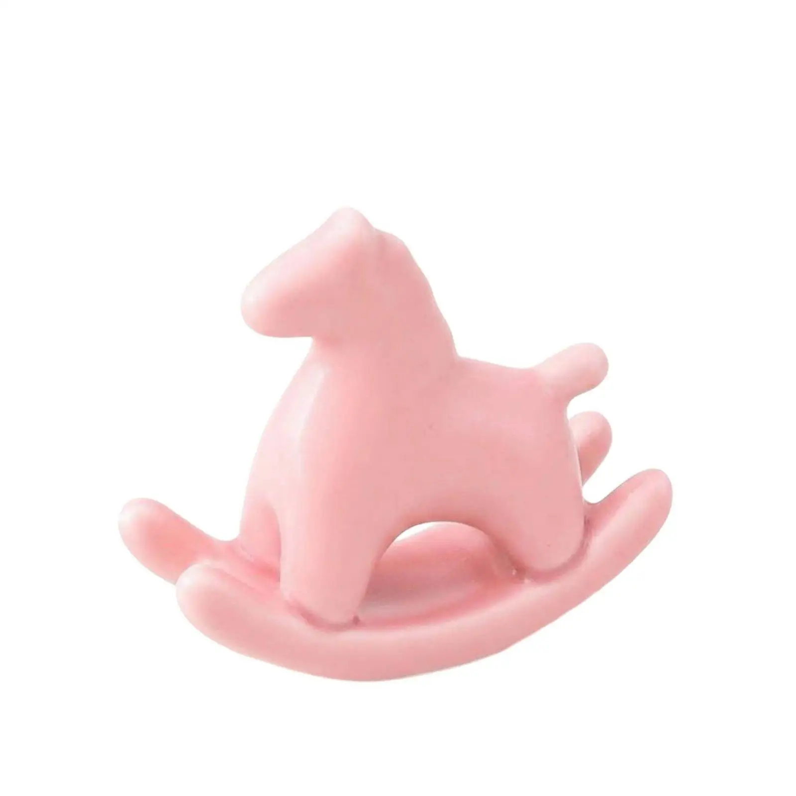 Ceramic Rocking Horse Figurine Swaying Motion Statue Modern Decor for Living Room Shelf Nightstand