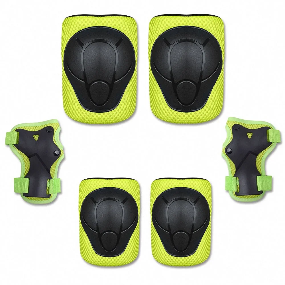 6pc/set Elbow Pads Bicycle Skateboard Ice Skate Roller Knee Protector for Adult Kids Gift Adjustable Skating Protective Gear Set