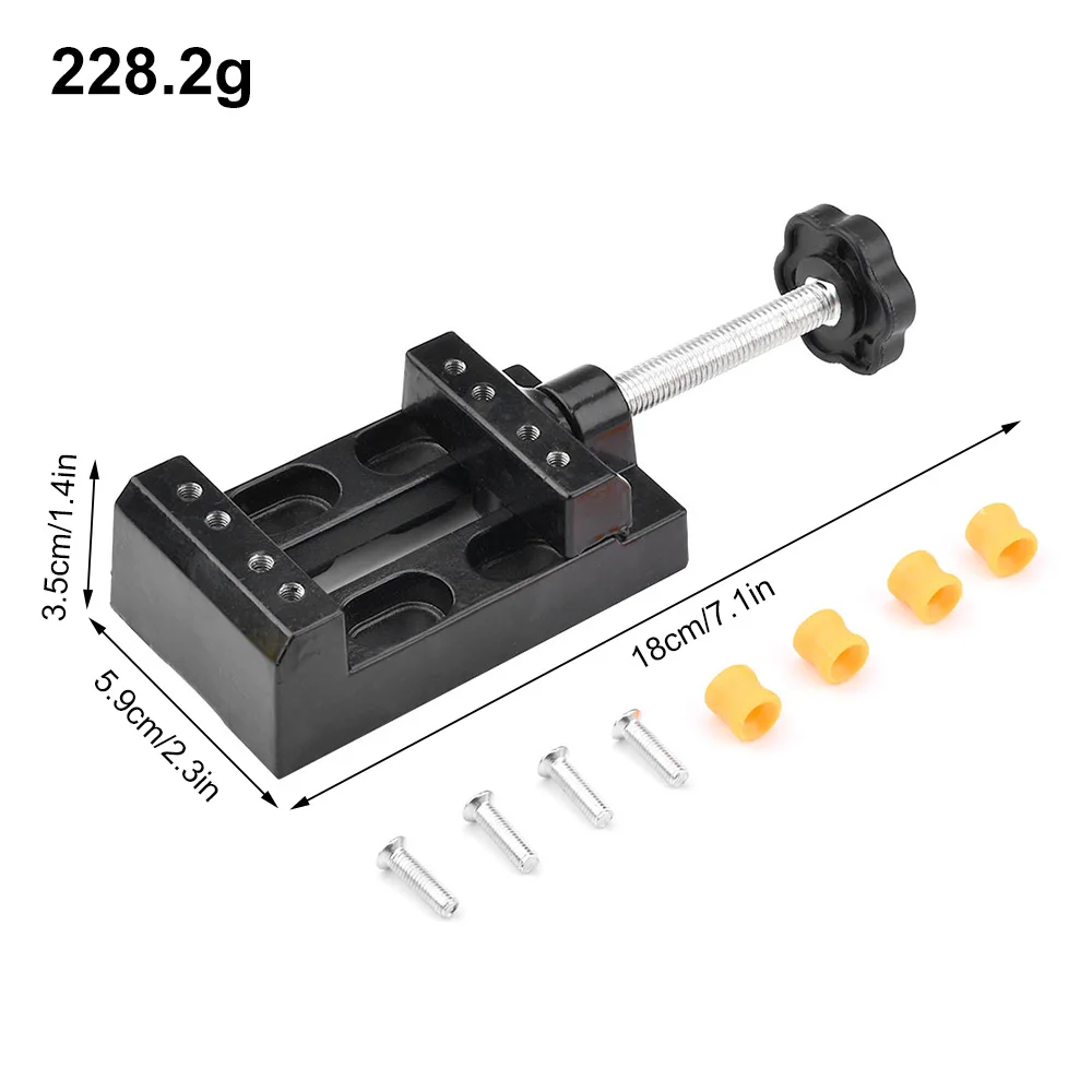 Aluminum alloy Mini Table Vise Jaw Carving Bench Clamp Drill Press Vice Micro Clip Adjustable Flat Pliers DIY Jewelry Hand Tools