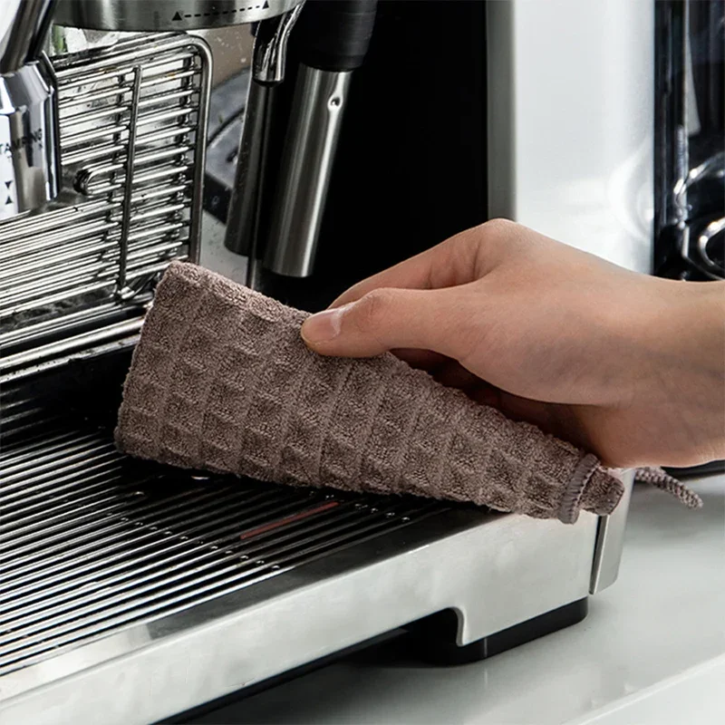 Super Absorbent Micro Waffle Bar Towels Coffee Bar Machine Cleaning Cloth Towel Tableware Household Cleaning Towel Barista Rag