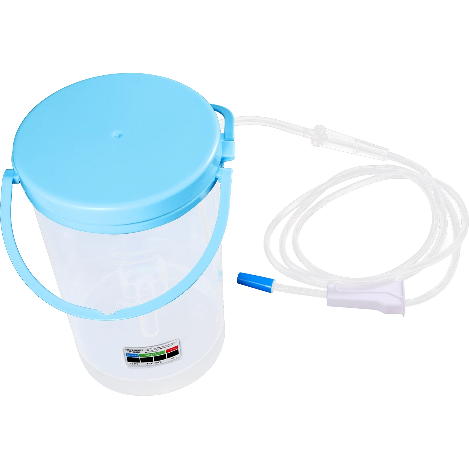 

1 Set Of Portable Douches Cleaning Tool Double Pull Ring Reusable Household Bucket Body Sanitary Defecation Relief Kit