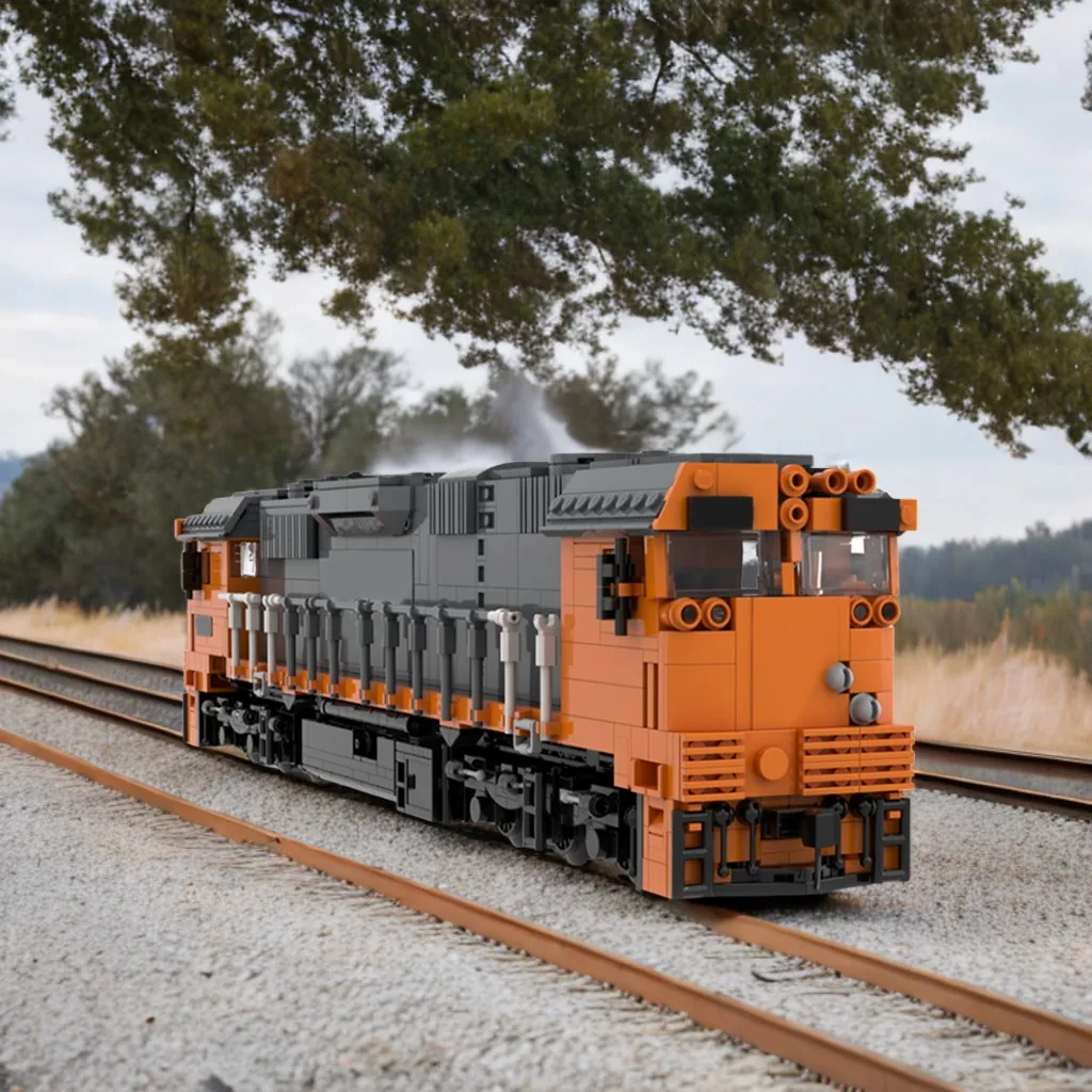 

2016pcs MOC Orange V/Line N-Class Train Regional Railway Locomotive Passenger Carriage DIY Model Building Blocks Gift