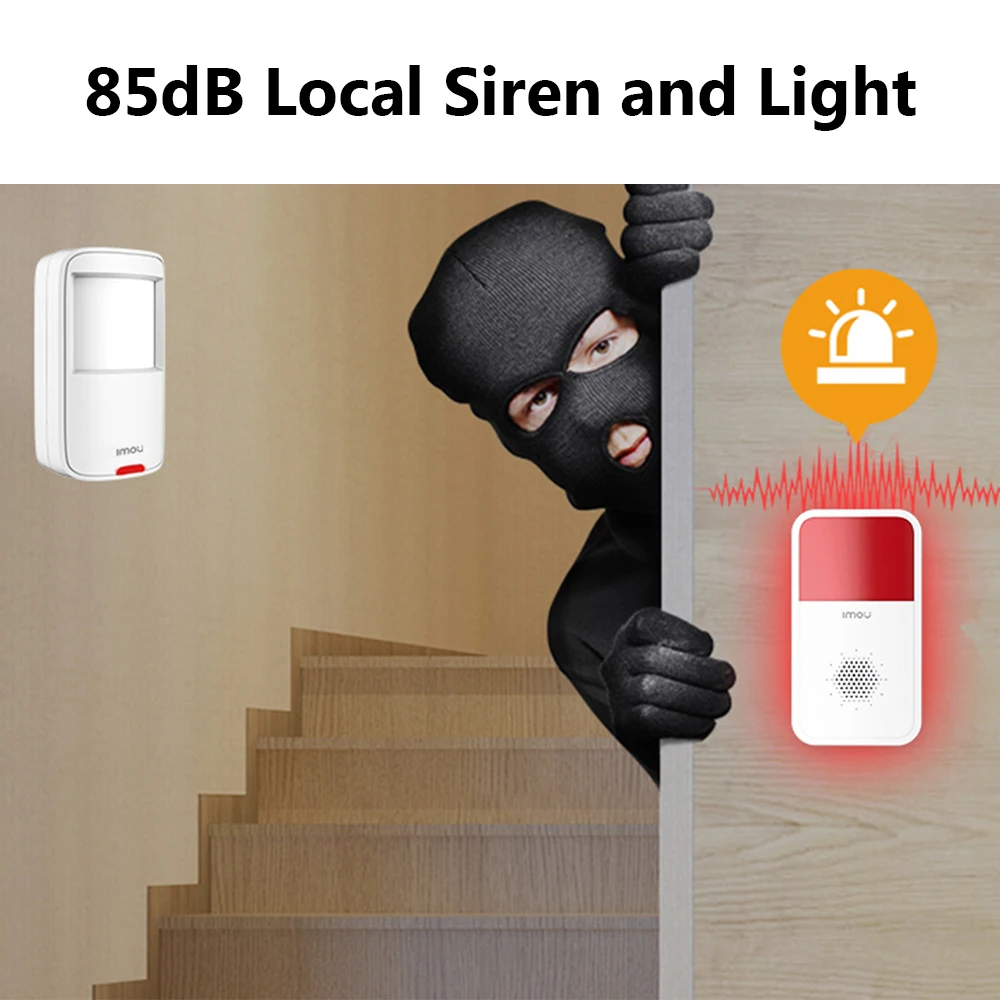 IMOU Smart Wireless Strobe Siren Sound Flash Light Alarm Indoor with Lithium Battery 433Mhz For Home Security Alarm System