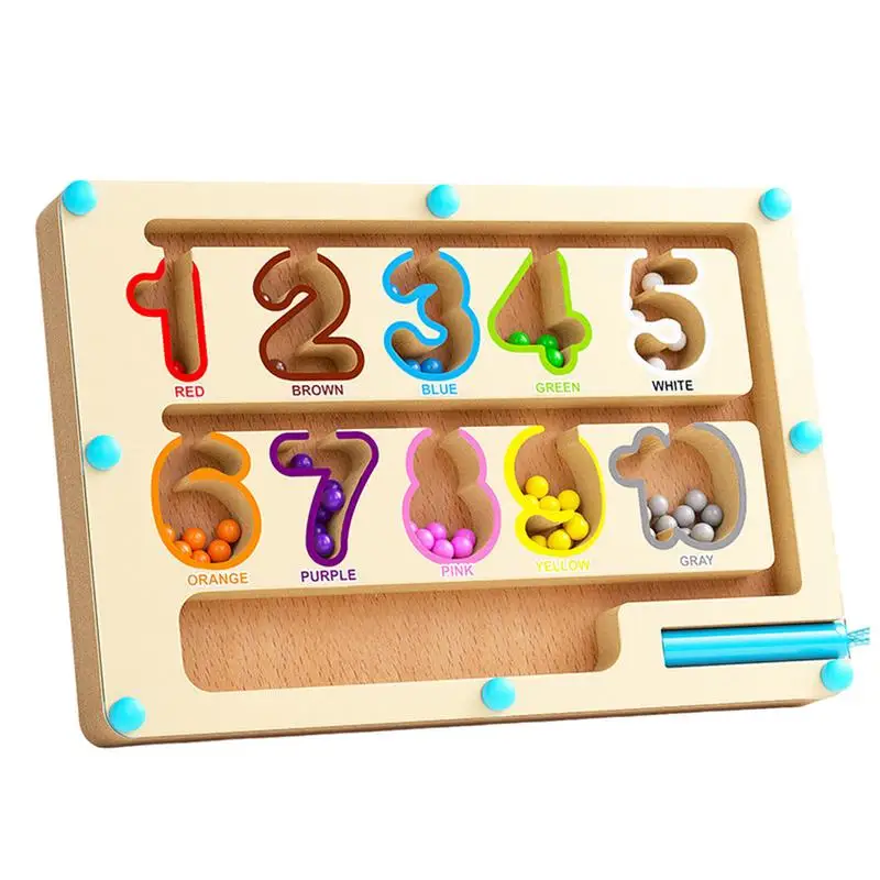 

Magnetic Bead Sorting Board Puzzle Color Sorting Counting Toy Rainbow Beads Puzzle Puzzle Color Sorting Counting Toy Wooden