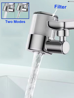 Metal 720° Filter Universal Rotation Faucet Sprayer Head 22/24mm Adaptor Washbasin Faucet Extender Aerator Nozzle Kitchen Tap