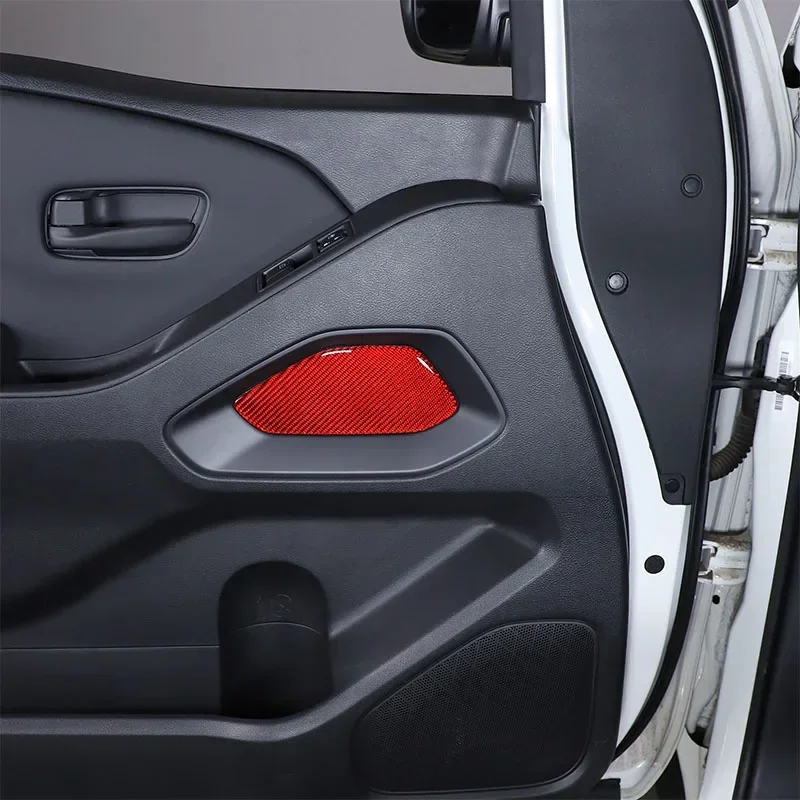 For Nissan Frontier 2024+ Car Door Panel Decorative Stickers Soft Carbon Fiber Interior Accessories 2 Pcs image 3