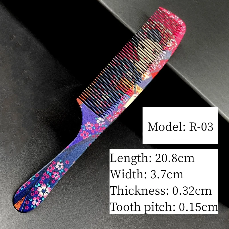 Haarschnitt Kamm profession elle Friseursalon Friseur Kämme Graffiti Muster doppelseitige Haar bürste Friseur Styling-Tools y0702 – Detail 16