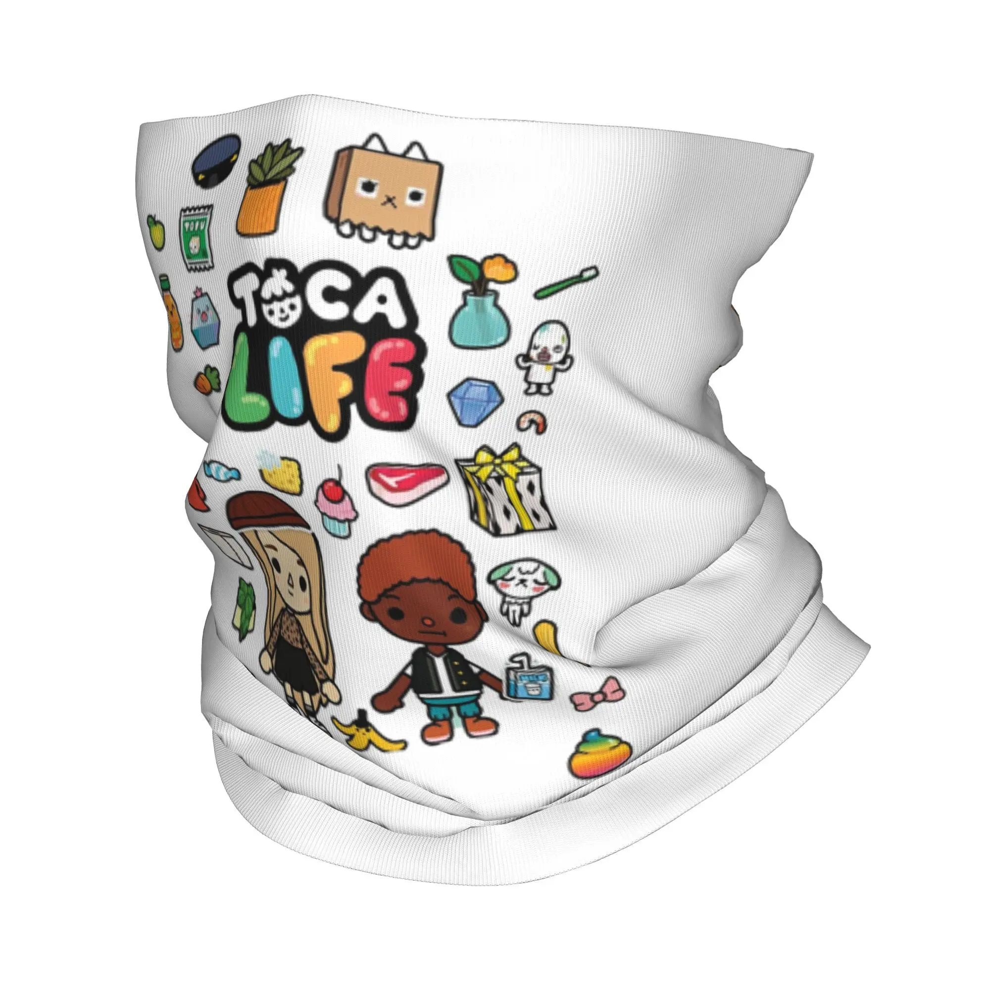 توكا بوكا باندانا قناع مطبوع للرقبة وشاح بالاكلافا متعدد الاستخدام للرياضات الخارجية للرجال والنساء والكبار طوال الموسم