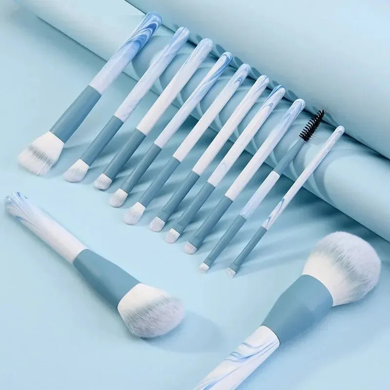 

12PCS Makeup Brush Set Ultra Soft Powder Makeup Tools Beginner Point Blush Brush Concealer Brush Knife Edge Eyeliner Brus