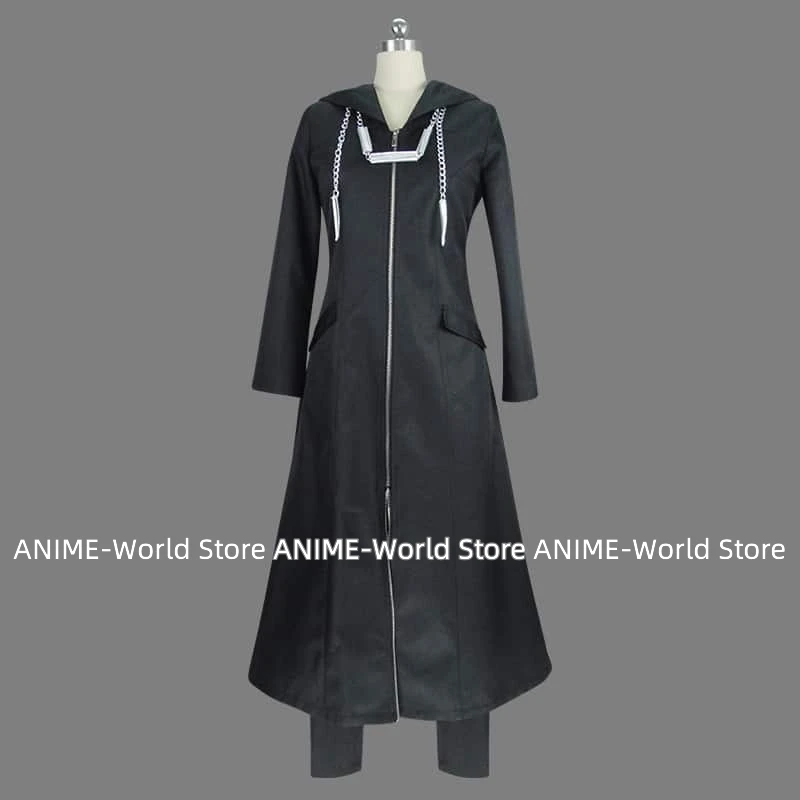 Game Kingdom Hearts Cosplay Roxas Organization XIII Cosplay Carnaval Halloween Christmas Costume Coat Party Suit Custom Made Wig