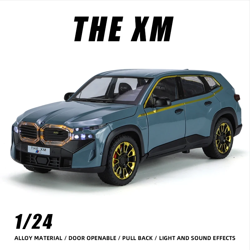 

1:24 THE XM SUV Alloy Model Cars Diecasts Metal Vehicles Toys For Childrens Sound and Light One piece Pull Back Hot Wheels Sound