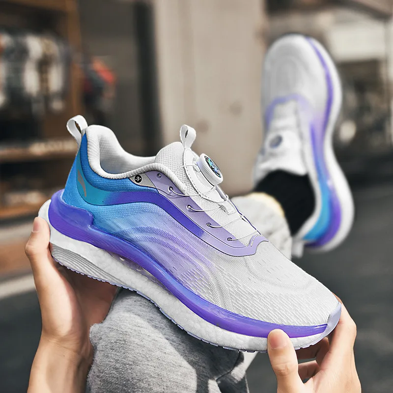

Summer Non-slip Running Shoes for Men Sports Sneakers - Teenagers Rotating Buckle Outdoor Ultralight Running Shoes Free Shippin