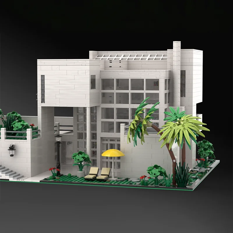 4066 قطعة MOC Giovannitti House ريتشارد ماير وحدات نموذج اللبنات هدايا عيد الميلاد لتقوم بها بنفسك فكرة إبداعية لعبة الطوب عيد ميلاد #4