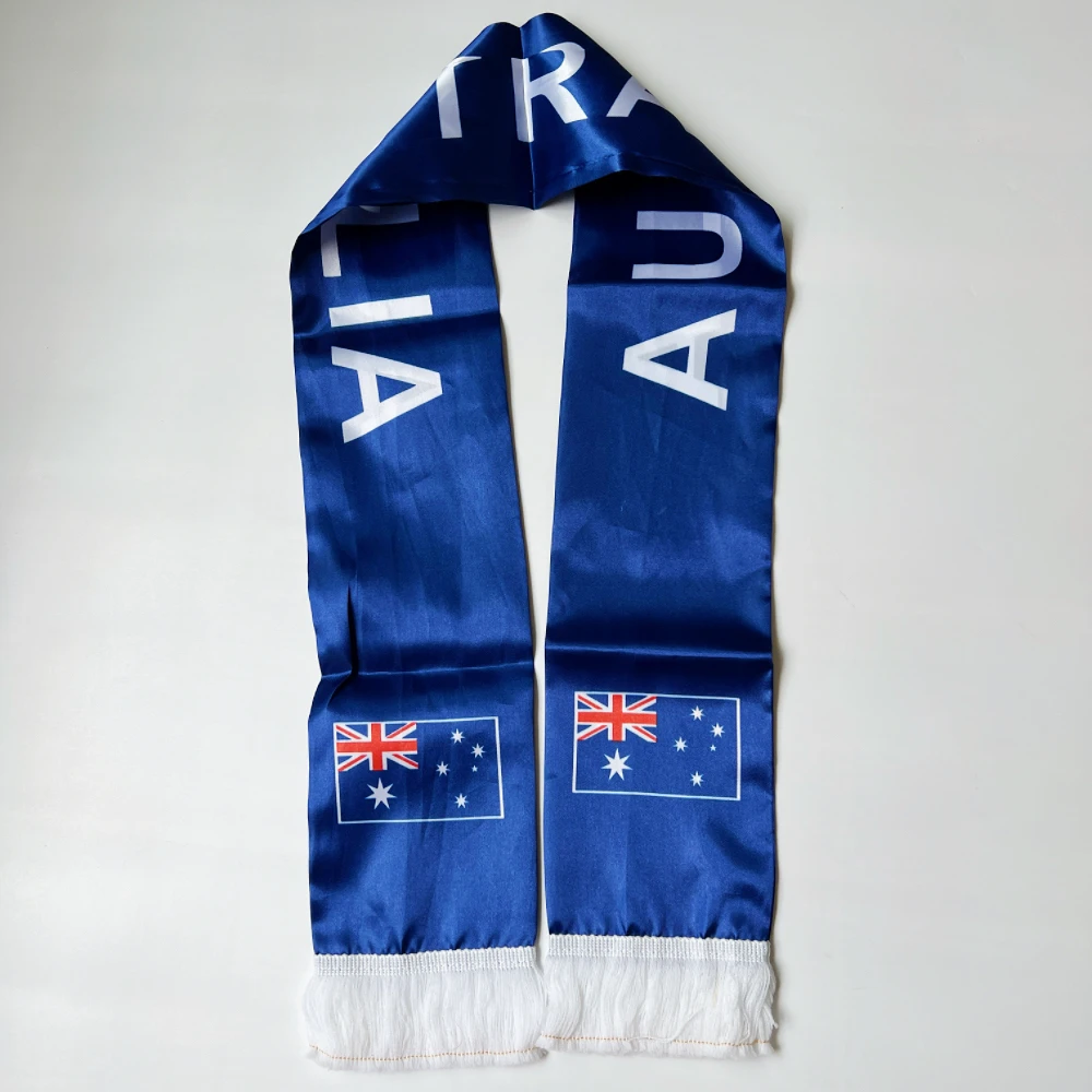 Australia Flag Scarfs 14x130cm Australia Flag Scarf Fan Scarf World Cup Scarf Sports Holiday Decoration