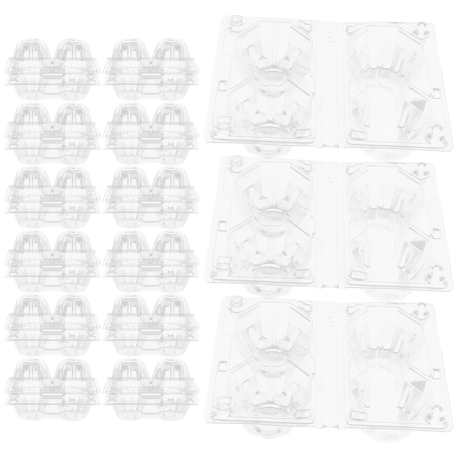 

50Pcs Egg Packaging Container Transparent Egg Carton Holder Convenient Storage Organizer for Refrigerator