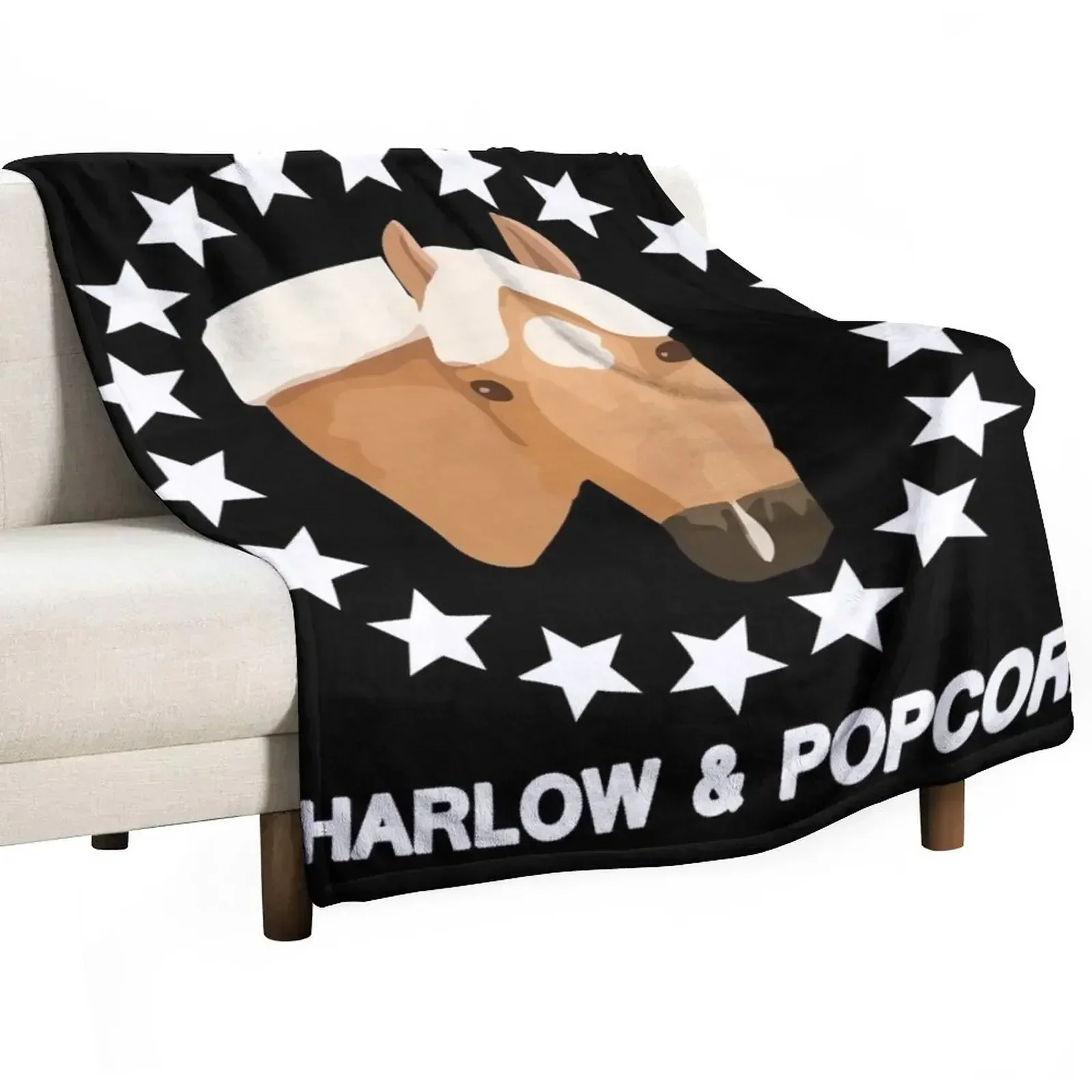 

Harlow And Popcorn Merch Popcorn The Pony Throw Blanket Baby Soft Plush Plaid manga Soft Big Blankets