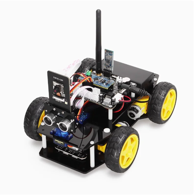 ESP32-32 camera programming education robot car IoT ultrasonic intelligent obstacle avoidance programming small car kit