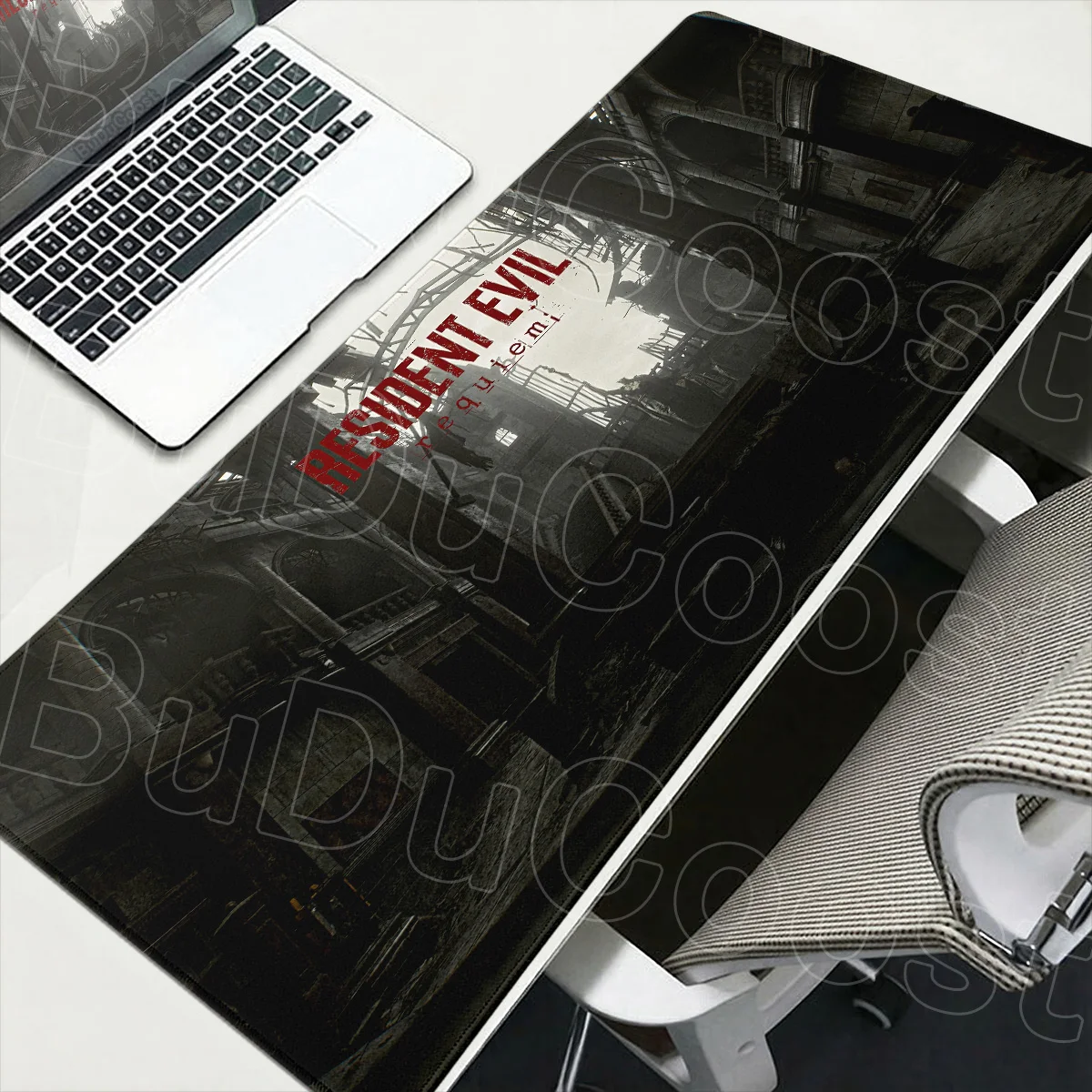 Anime Rubber Deskmat HD Print Gamer Keyboard Office Setup Accessories Long Mouse Pad Washable R-Resident Evil Requiem Pc Cabinet