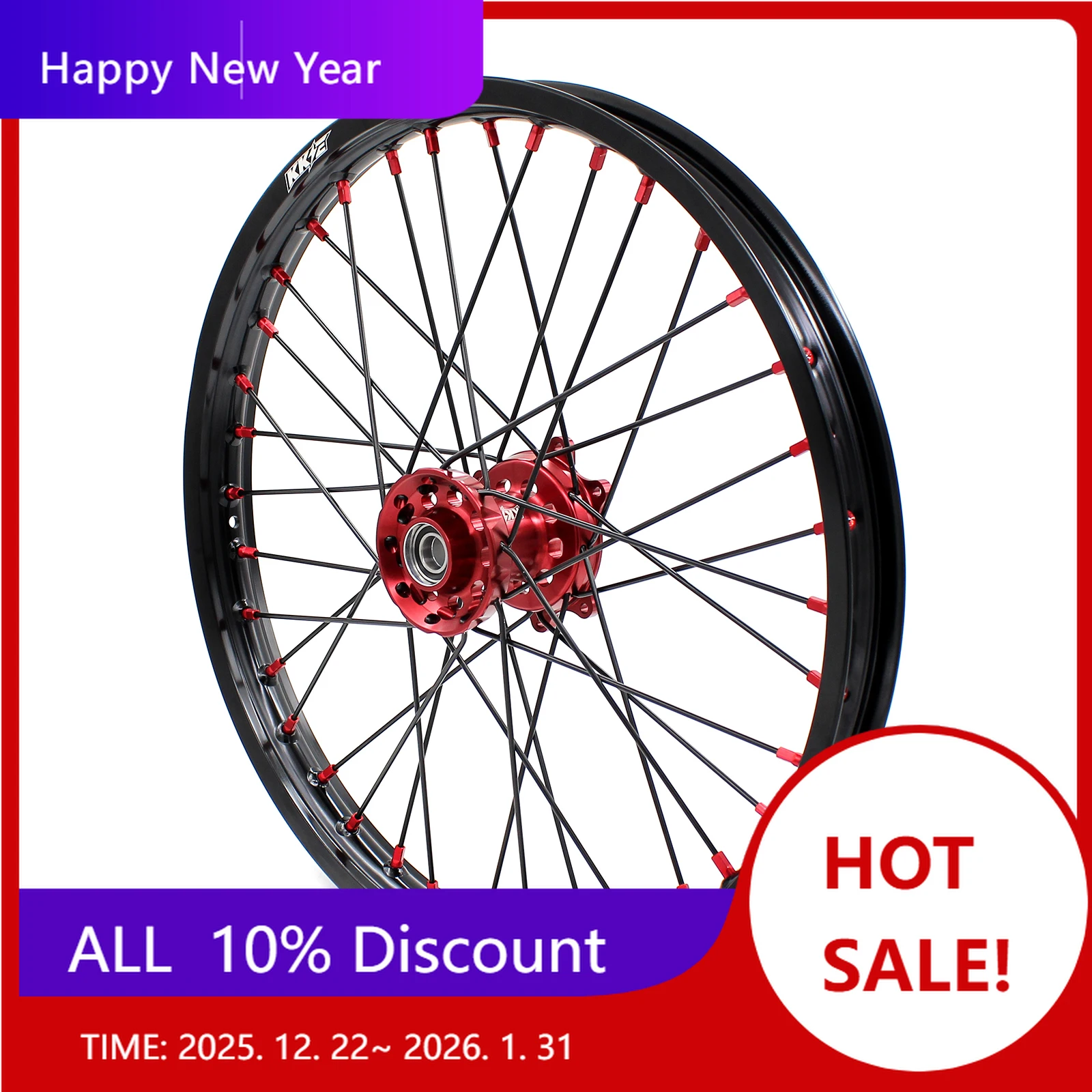 

【2025】 Набор алюминиевых колес MX Enduro для мотокросса, подходит для Honda CRF250R 2004-2013 CRF450R 2002-2012, спицы с химически чернением