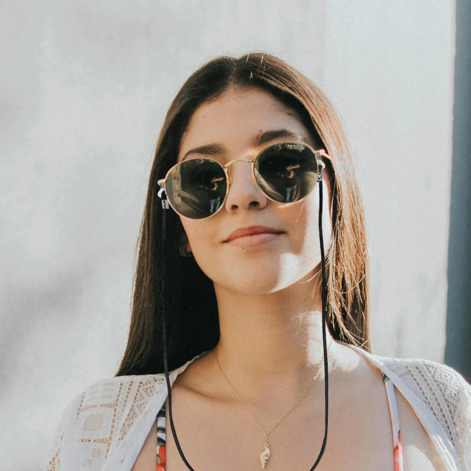 

5Pcs Eyeglass Strap Set Heavy Duty Waxed Cord for Glasses Sunglasses Reading Lanyard Adjustable Anti-Slip Holder Stylish