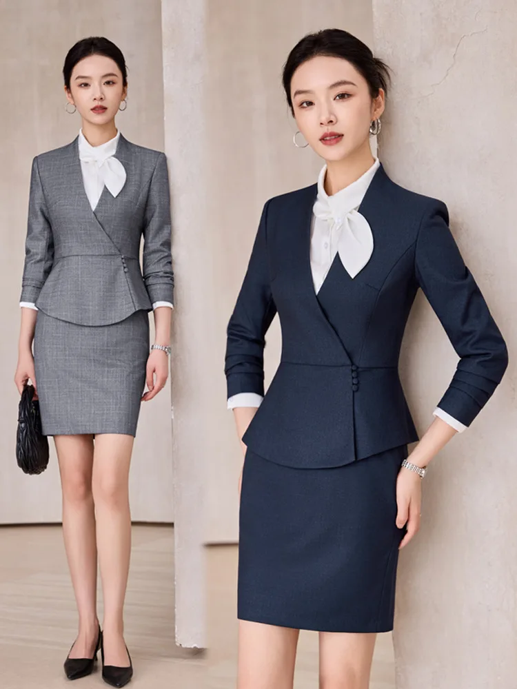 

Женские профессиональные деловые костюмы 2025: Новая коллекция для весны и осени, униформа для салонов красоты, отелей и ресепшн