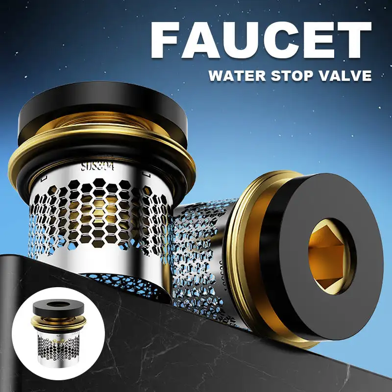 

Water Stop Valve Faucet Anti-String Overleakage With Automatic Stop Valve Stainless Steel Anti-Corrosion Tape Anti-Leakage