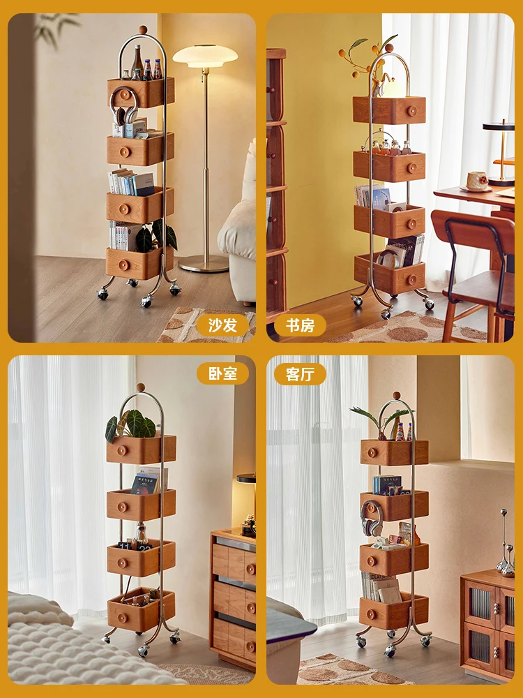 Household floor-to-ceiling bookshelf removable storage display cabinet