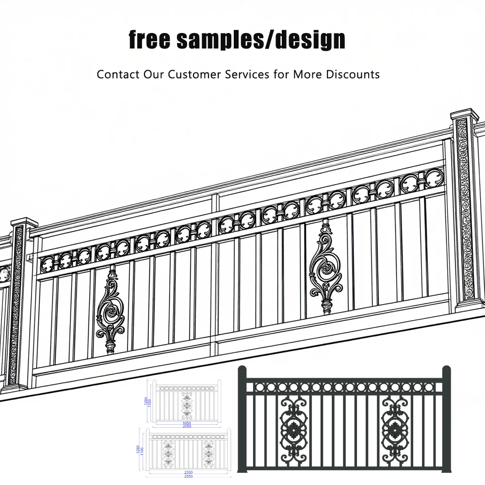 التخصيص شرفة درابزين معدني الدرابزين في الهواء الطلق المجلفن الصلب/سبائك الألومنيوم على السطح شرفة الفن تعريشة الزخرفية