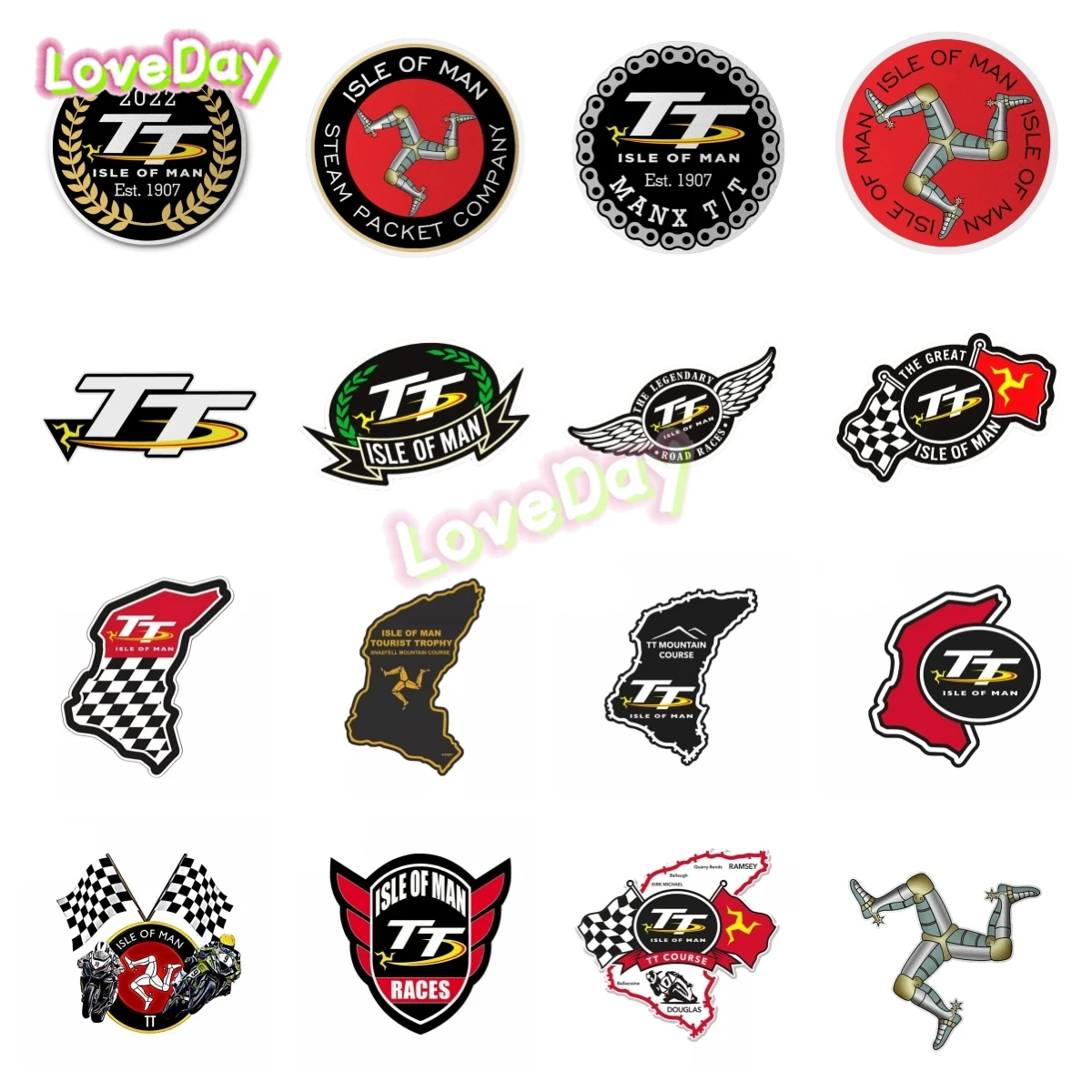 Isle of Man TT Racing Logo Car Stickers Auto Motorcycle Scratch Decorative Stickers Vinyl Waterproof Accessories Stickers