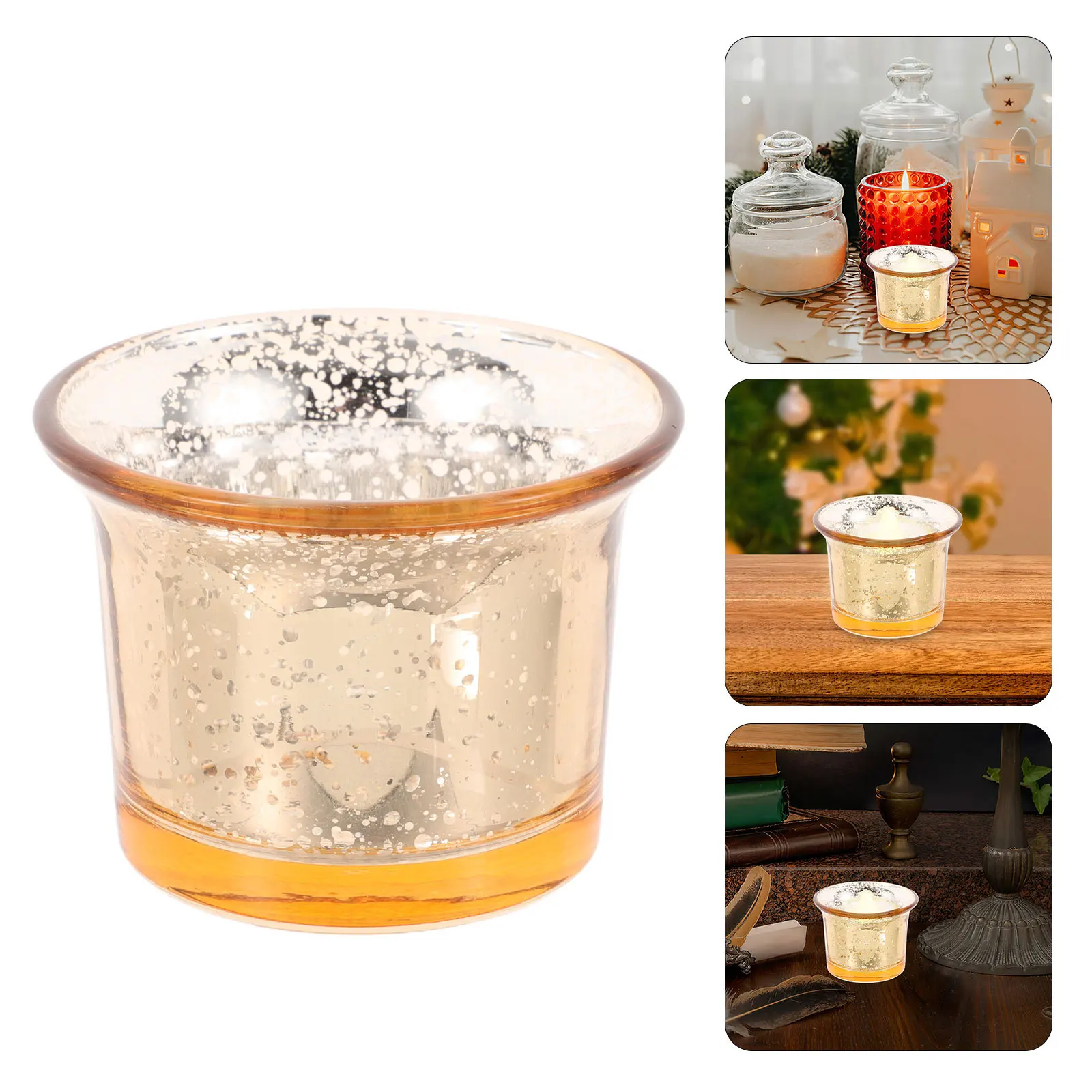 

Glass Holder for Christmas Wedding Party Table Decor Romantic Glass Cup Table Decor Tea Light Holders