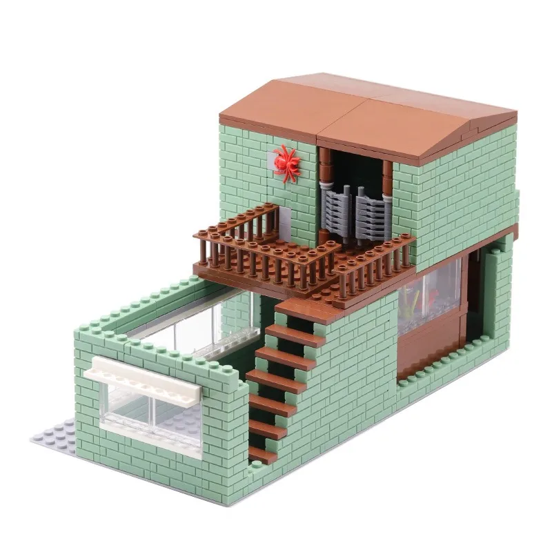 

Городской MOC-конструктор: Сцена из игры, сборные строительные блоки, DIY-модель виллы, архитектурные кирпичи, развивающие игрушки для детей, подарок на праздник