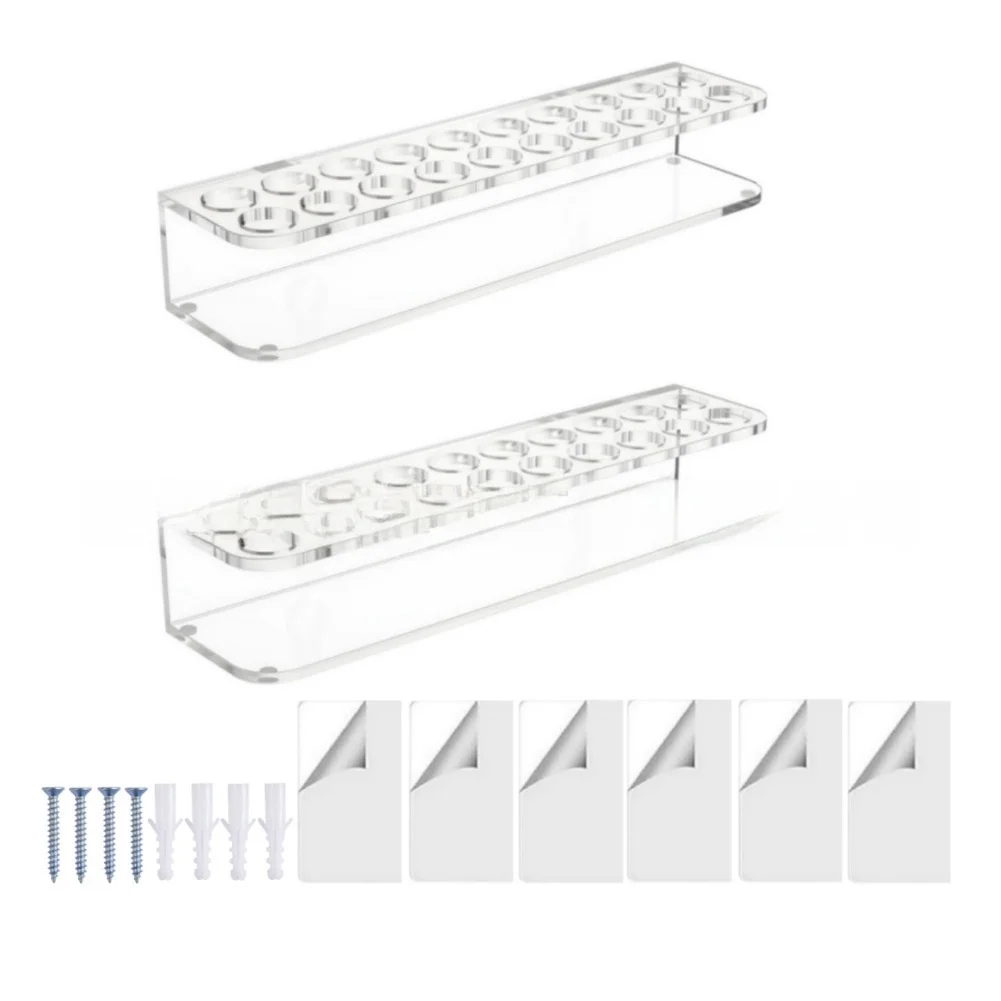 Storage Solution for Homeopathy Tubes Supporting For 40 Vials with Wall or Desk Placement and Organized Layout