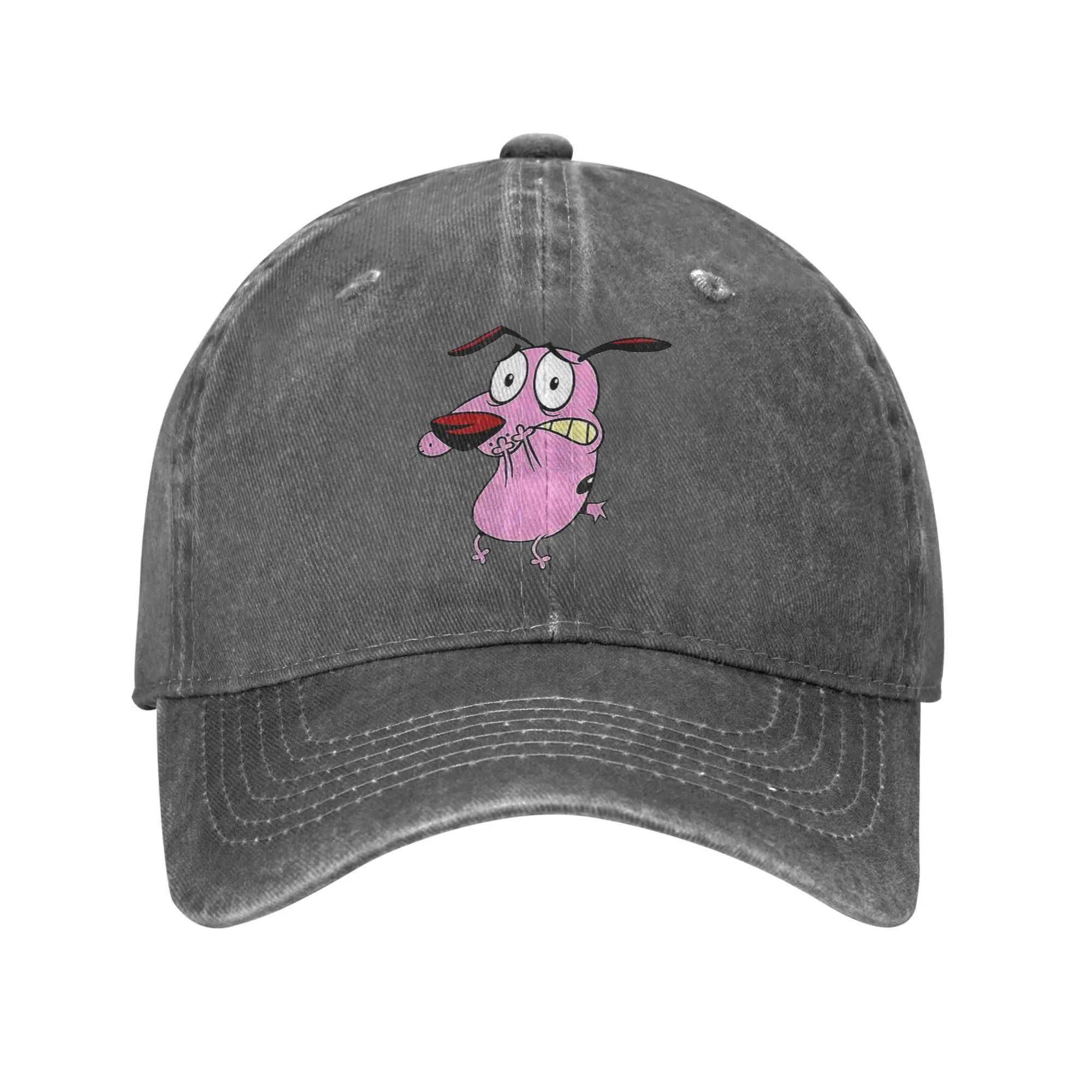 Cute Courageous Cowardlys Dog Denim Cap Casual Baseball Caps Adjustable Hat Summer Unisex Baseball Hats