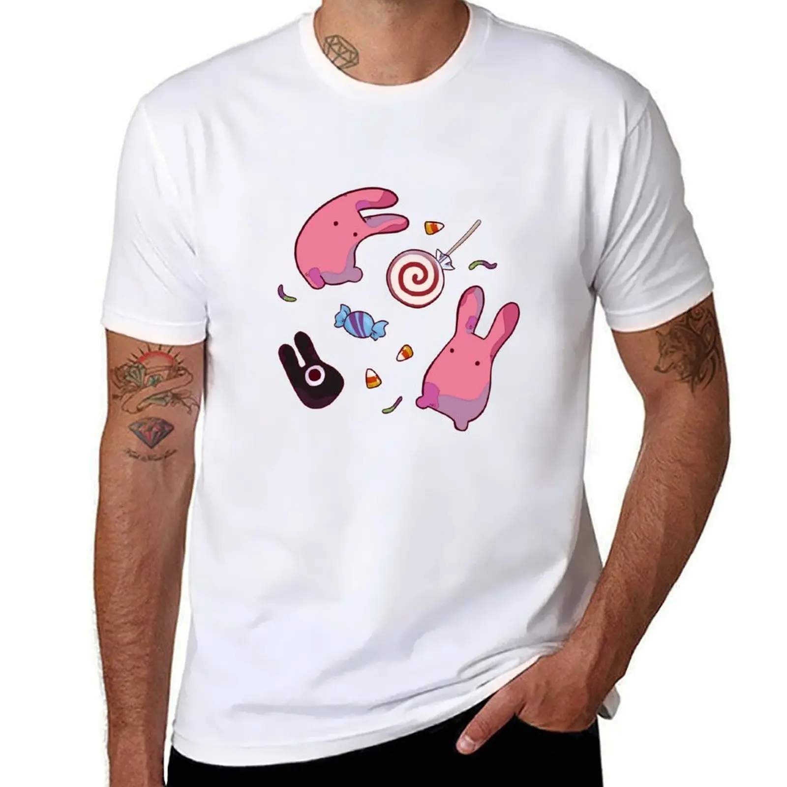 

mokke tbh and candy T-Shirt man t shirt cotton man t shirts graphic T-Shirt