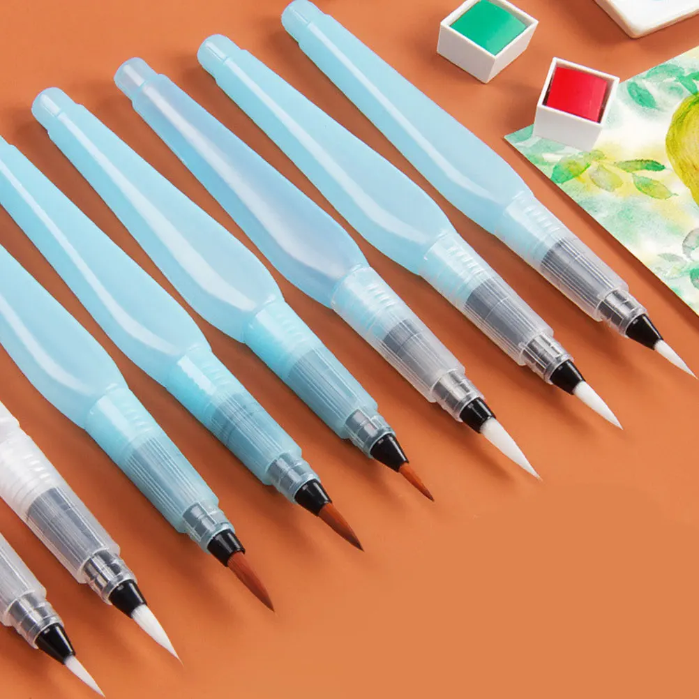 

6 Pcs Nylon Head Water Storage Pen Portable Pens Brush Paint Creative Watercolor Chalk for