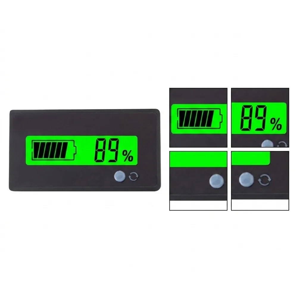 Waterproof 12-72V LCD For Battery Capacity Indicator Digital Voltage Meter For Acid Lithium Storage Power Level Display