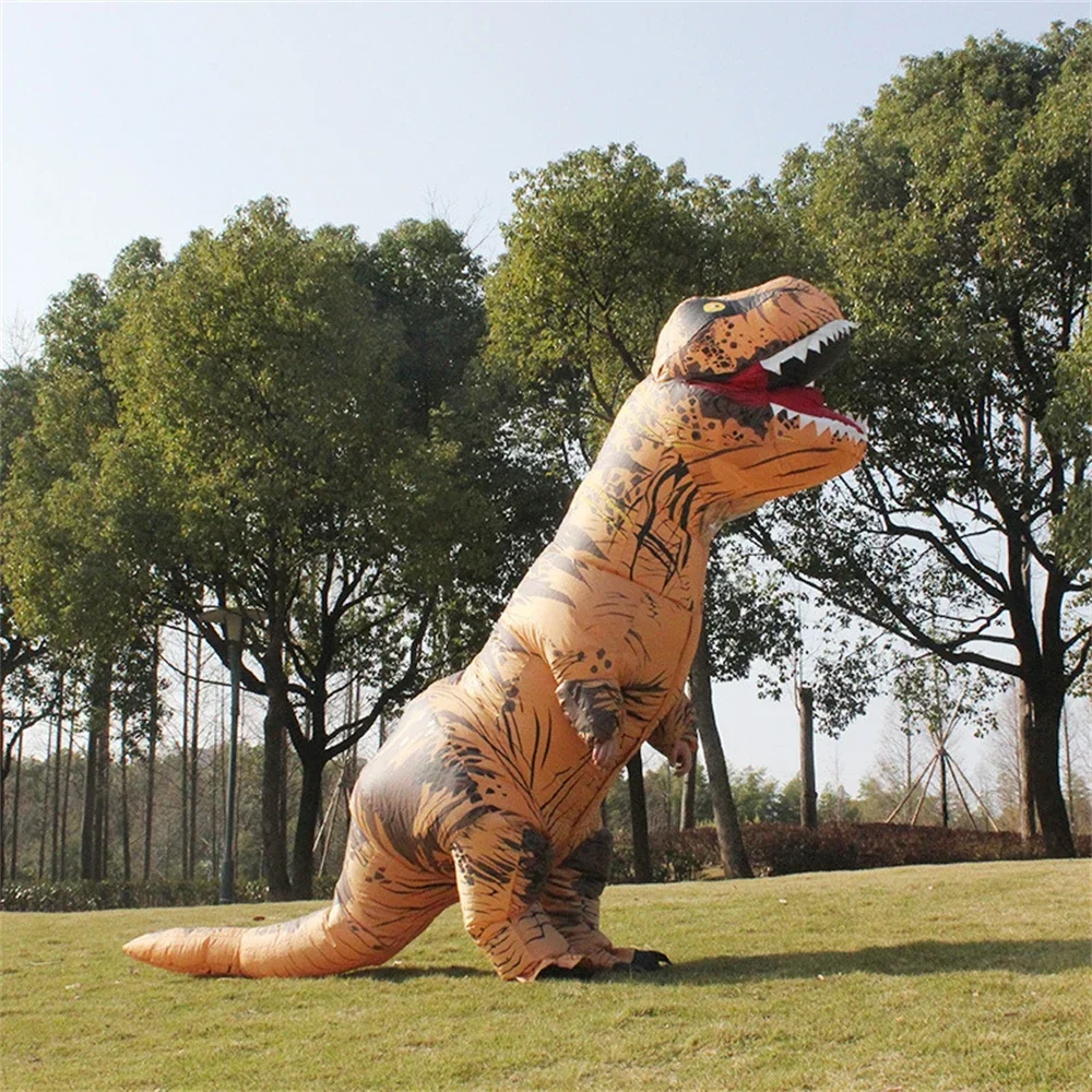 

Adults T-Rex Inflatable Costume Fancy Dinosaur Suit Blow Up Stegosaurus Jumpsuit Halloween Cosplay Stage Performance Costumes