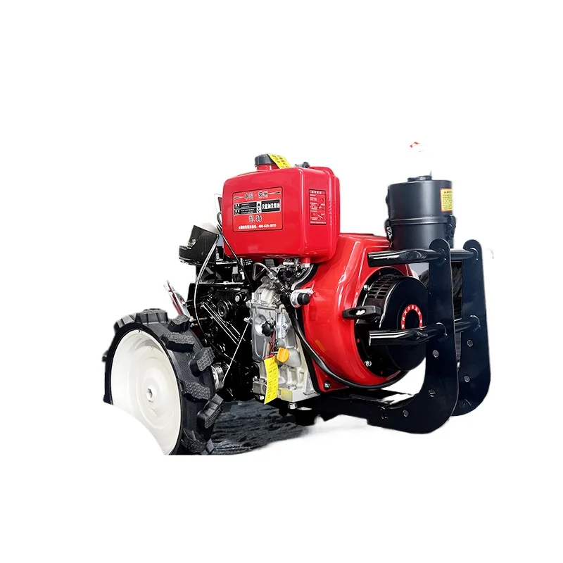

Four-wheel drive micro-tiller cultivated land ditching diesel new multi-functional plowing rotary tiller paddy field