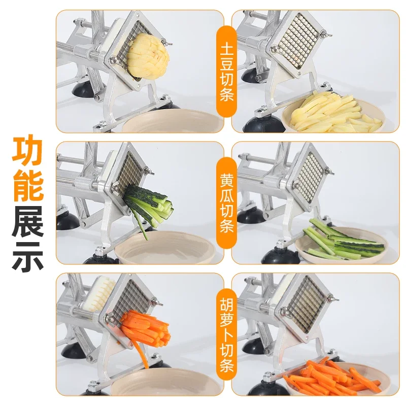 Slicer, Commercial French Fry Machine, Cucumber, Radish, and Potato Slicer—The Ultimate Tool for Slicing and Cutting Strips