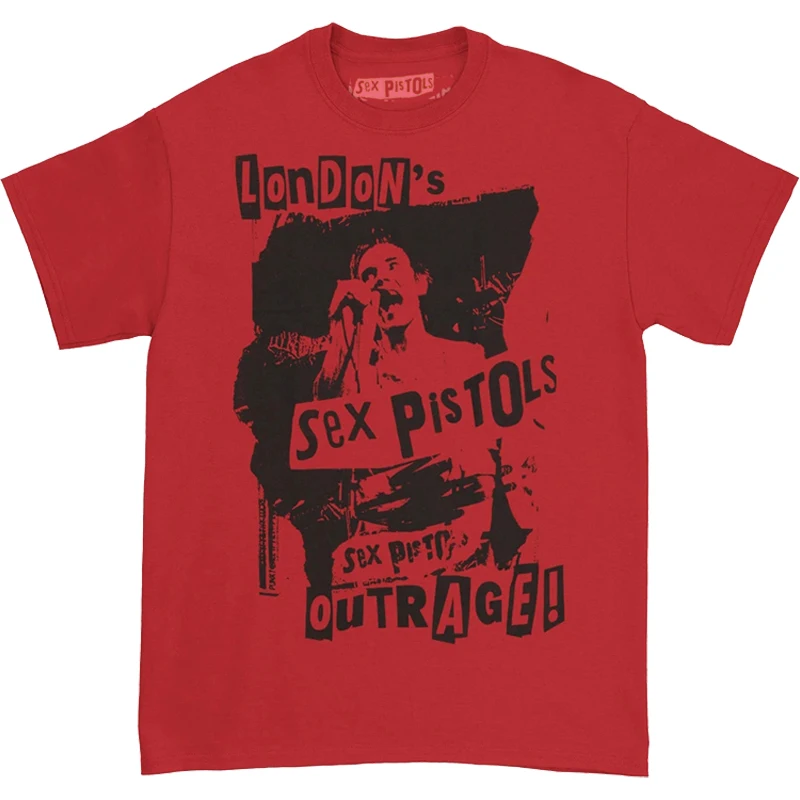 Mens Fashion Cotton Tshirt SEX PISTOLS London\'s T Shirt Punk Band Sex Pistols T-shirt Streetwear Oversized Tee Shirts