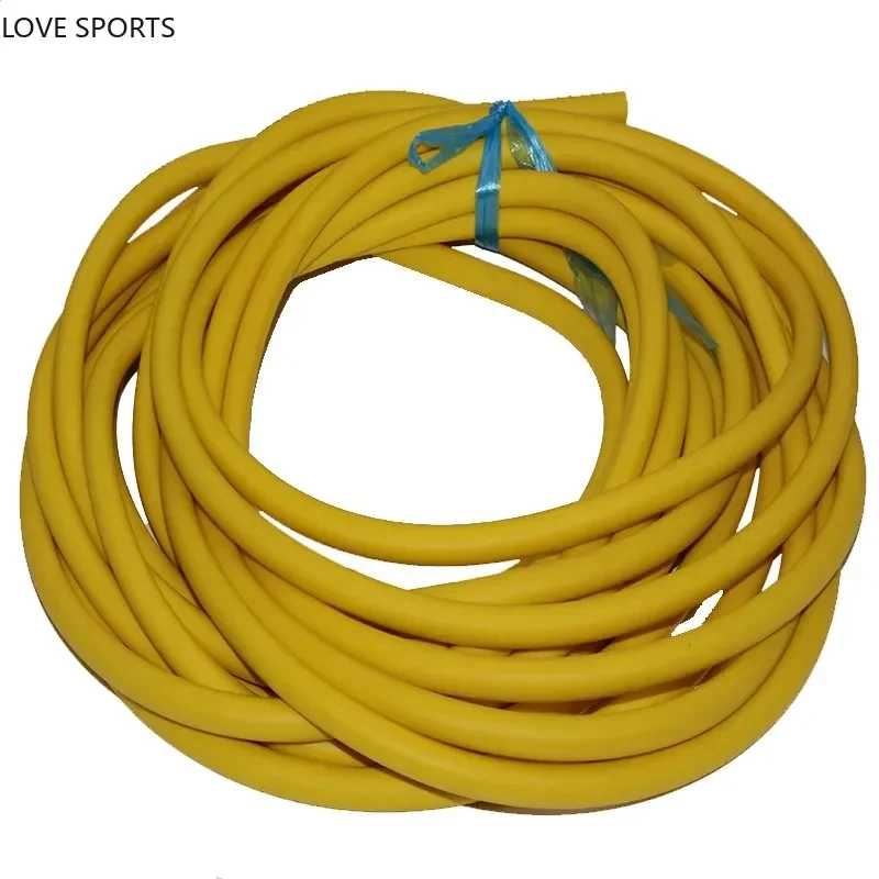 5-10M Yellow Color Elastic Latex Rubber Tube 50100 Fitness Training Stretch Pull Rope Resistance Band Trampoline Rubber Band