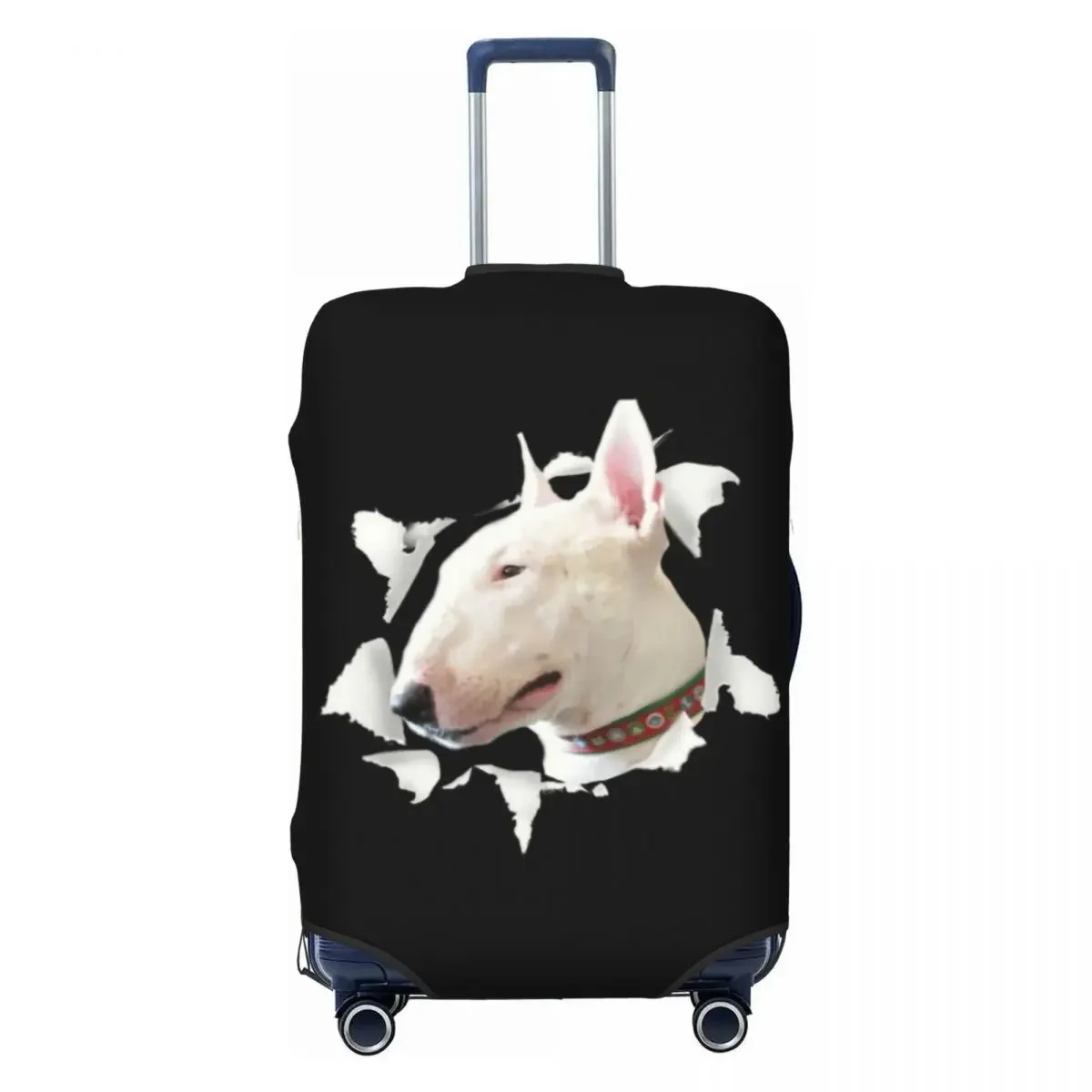 Juste de bagage personnalisée pour chien Bull Terrier, housses de valise de voyage pour animaux de compagnie, protection contre la poussière, drôle