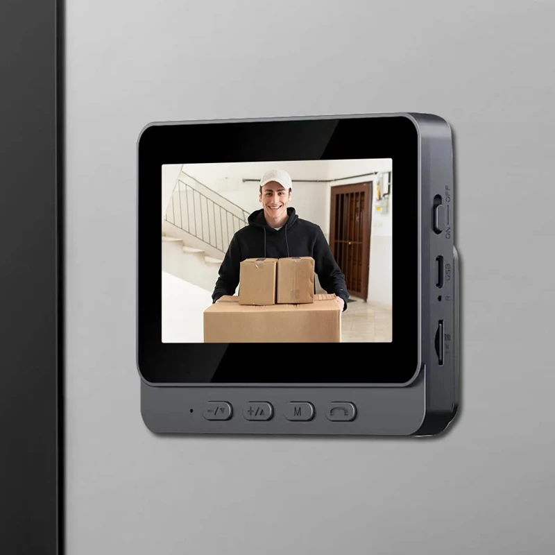 جرس باب فيديو لاسلكي مع رؤية ليلية الأشعة تحت الحمراء ، جرس باب ، بشاشة 4.3in IPS ، كاميرا G للفيلا والمنزل