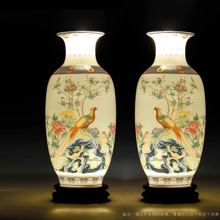 

34.5cm/Jingdezhen ceramic vase decoration for home living room and dining room decoration