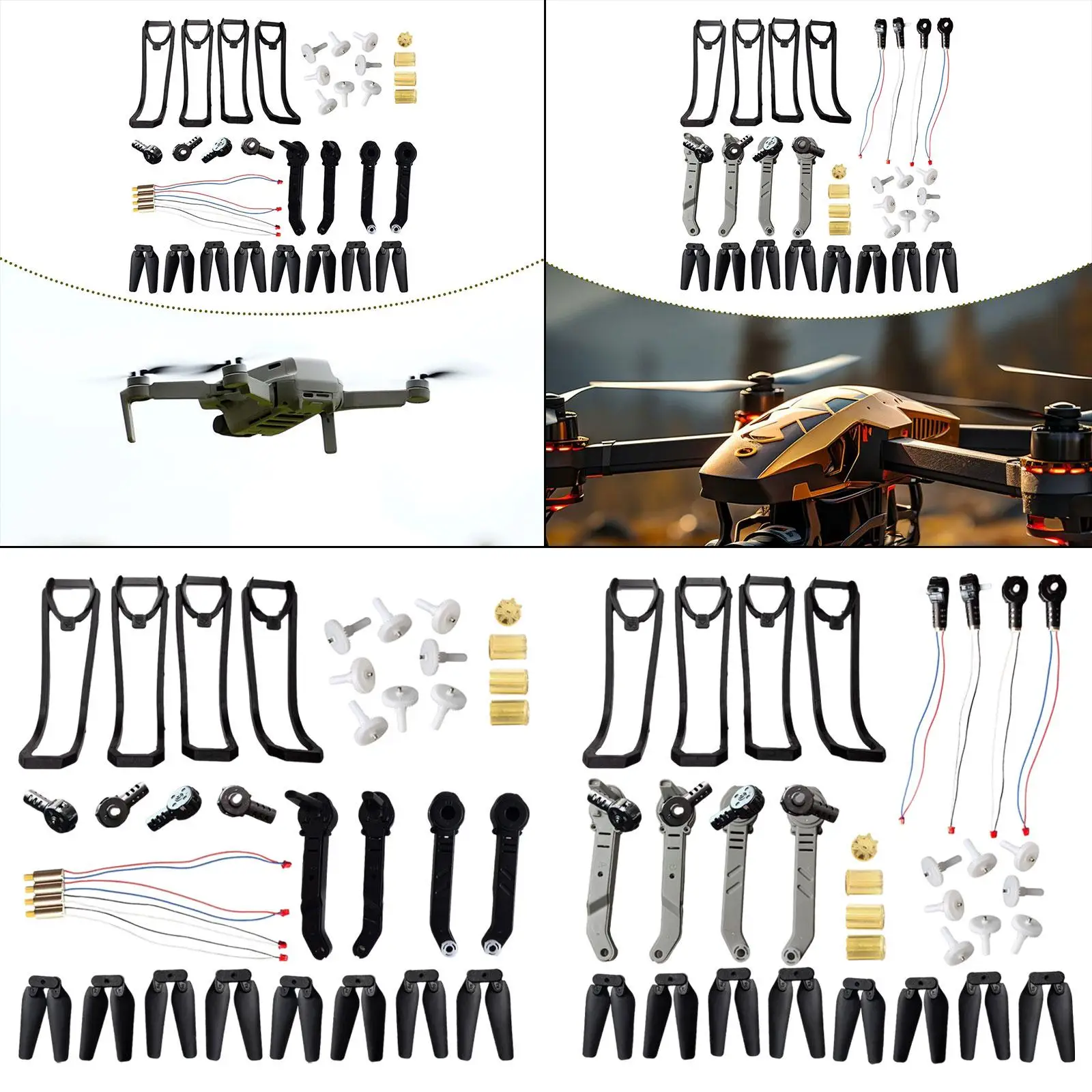 

RC Quadcopter Spare Parts Set Protect Cover Drone Accessories Kit for E88Pro