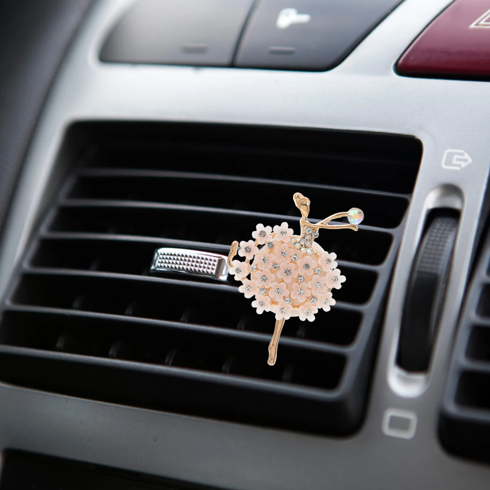 

Perfume Dashboard Decor Car Air Freshener Vent Clips Resin Flower Smooth Cute Car Air Freshener Clip Interior Decorations